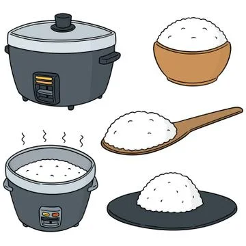 Vector set of rice Stock Illustration