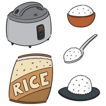Vector set of rice Stock Illustration