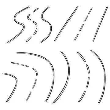 Vector set of road Stock Illustration