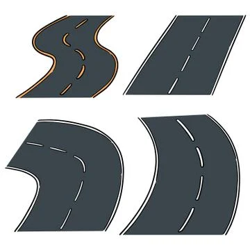 Vector set of road Stock Illustration