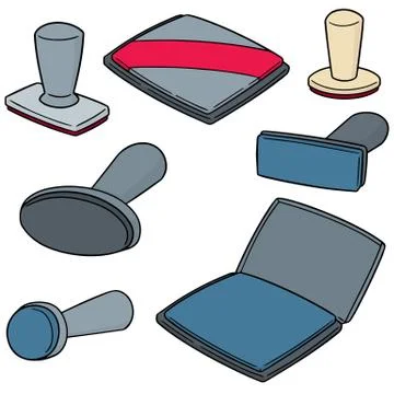 Vector set of rubber stamp Illustration