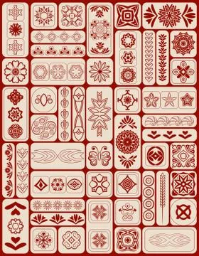 Vector Set of Sacred Geometry Symbols and Mandalas. Stock Illustration