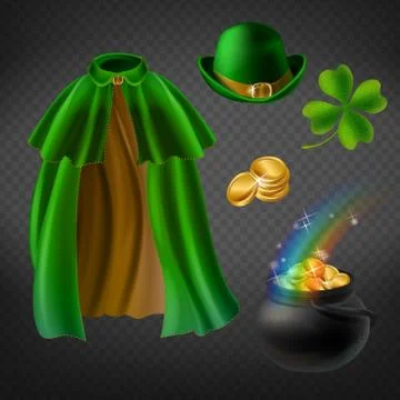 Vector set of saint Patricks day elements Stock Illustration