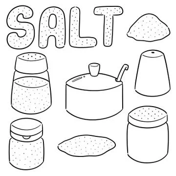 Vector set of salt Stock Illustration