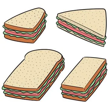 Vector set of sandwich Stock Illustration