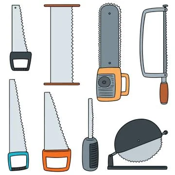 Vector set of saw Stock Illustration