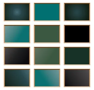 Vector set of school blackboard Stock-Illustration