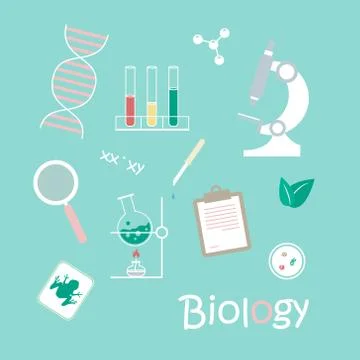 Vector Set: Science Lab Objects and Icons Illustrazione stock
