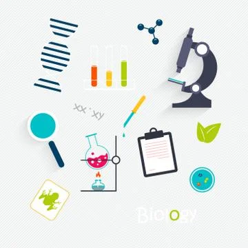 Vector Set: Science Lab Objects Illustrazione stock