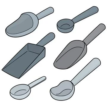 Vector set of scoop Stock Illustration