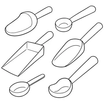 Vector set of scoop Illustrazione stock