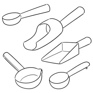 Vector set of scoops Stock Illustration