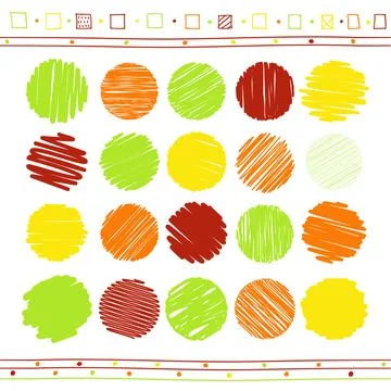 Vector set of scribble elements Stock Illustration