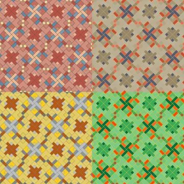 Vector set of seamless patterns Illustrazione stock