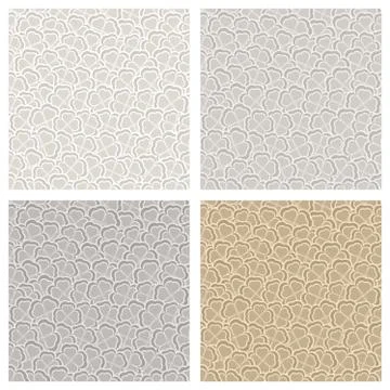 Vector set of seamless patterns Illustrazione stock