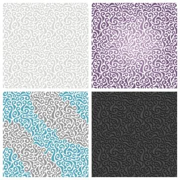 Vector set of Seamless Patterns Illustrazione stock