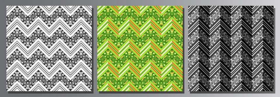 Vector set of Seamless Patterns Stockillustratie