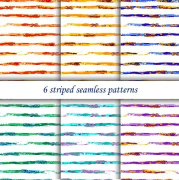Vector set with seamless striped patterns Illustrazione stock