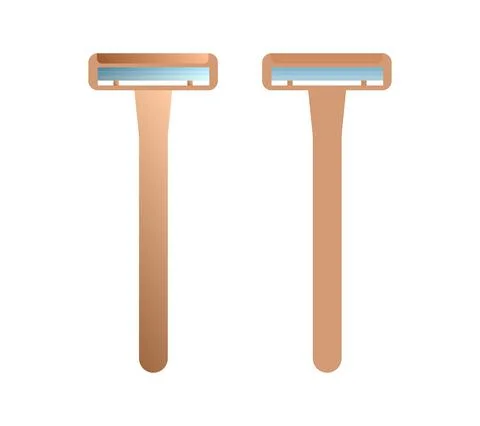 Vector set of shaving machines in gradient and flat styles. Stock Illustration