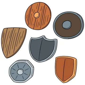 Vector set of shield Stock Illustration