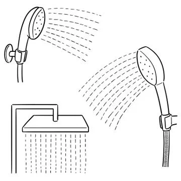 Vector set of shower Stock Illustration