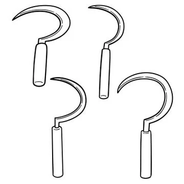 Vector set of sickle Stock Illustration
