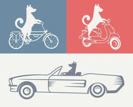 Vector set sign dog Stock Illustration