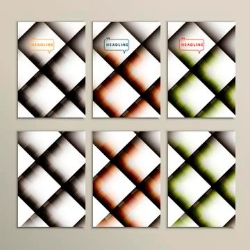 Vector set of simple beautiful line patterns Stock Illustration