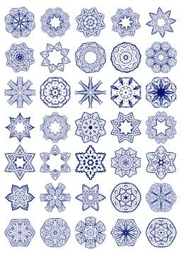 Vector Set of Simple Sacred Geometry Symbols. Stock Illustration