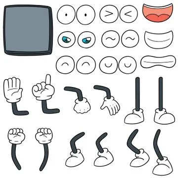 Vector set of smartphone cartoon Illustrazione stock