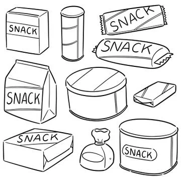 Vector set of snack Illustrazione stock