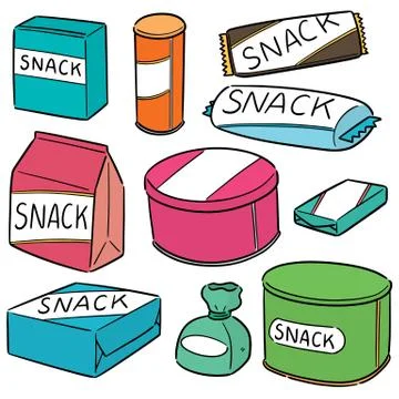 Vector set of snack Stock Illustration