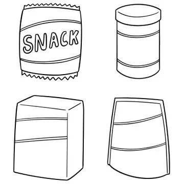 Vector set of snack Stock Illustration