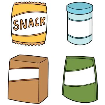 Vector set of snack Stock Illustration