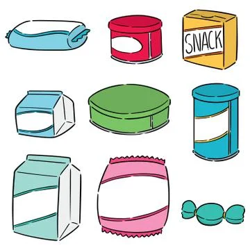 Vector set of snack Stock Illustration