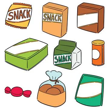 Vector set of snack Stock Illustration