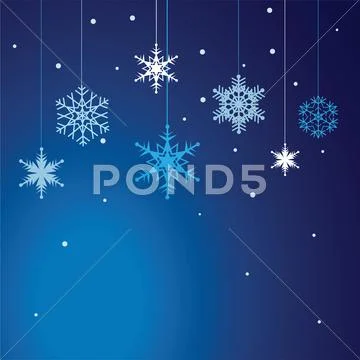 Vector set of snowflakes background. Stock Illustration
