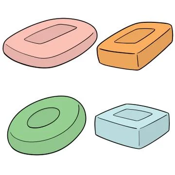 Vector set of soap Stock Illustration