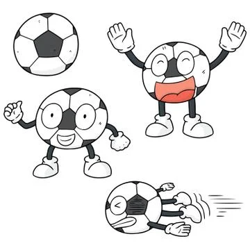 Vector set of soccer Stock Illustration