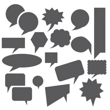 Vector set of speach bubbles Stock Illustration