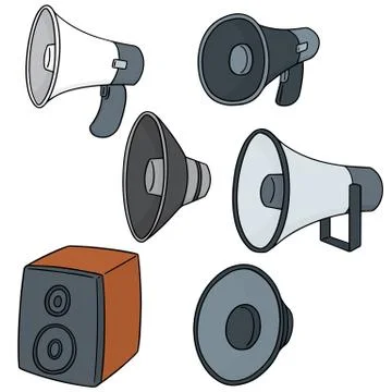Vector set of speaker Stock Illustration