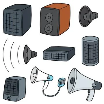 Vector set of speaker Stock Illustration
