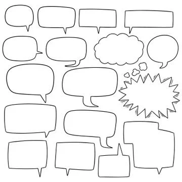 Vector set of speech bubbles Stock Illustration
