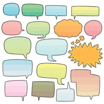 Vector set of speech bubbles Stock Illustration