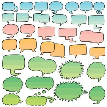 Vector set of speech bubbles Stock Illustration