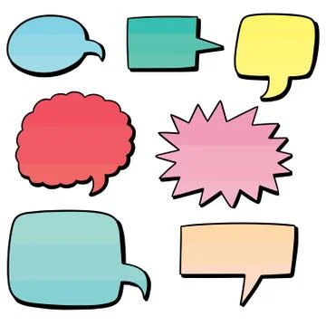 Vector set of speech bubbles Stock Illustration