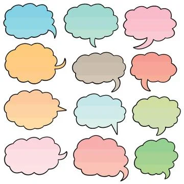Vector set of speech bubbles Illustrazione stock