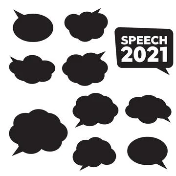 Vector set of speech bubbles. Stickers of speech bubbles vector Stock Illustration