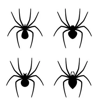 Vector set of spider icons Stock Illustration