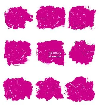 Vector set of splash stains texture banners. Ilustración de archivo